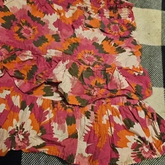 Faded Glory Girls Red and Pink Multicolor Ruffled Summer Dress Size 4T - Picture 2 of 9